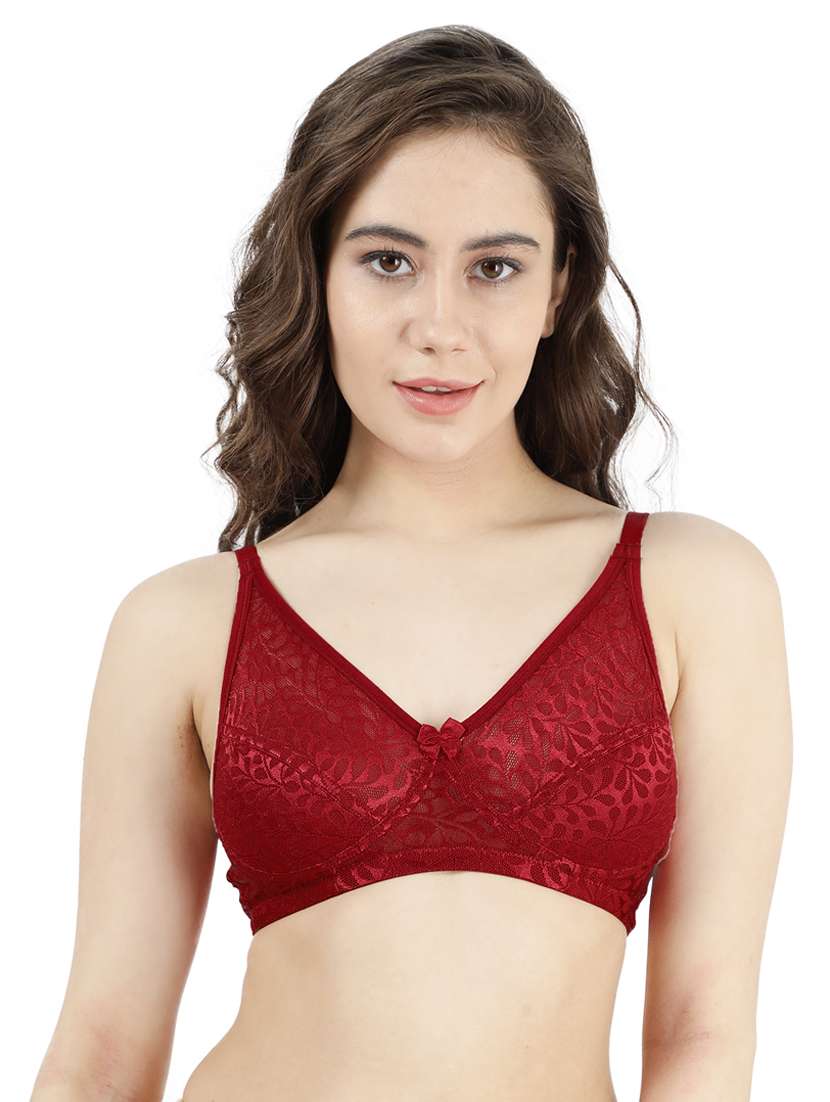 red cotton tshirt bra