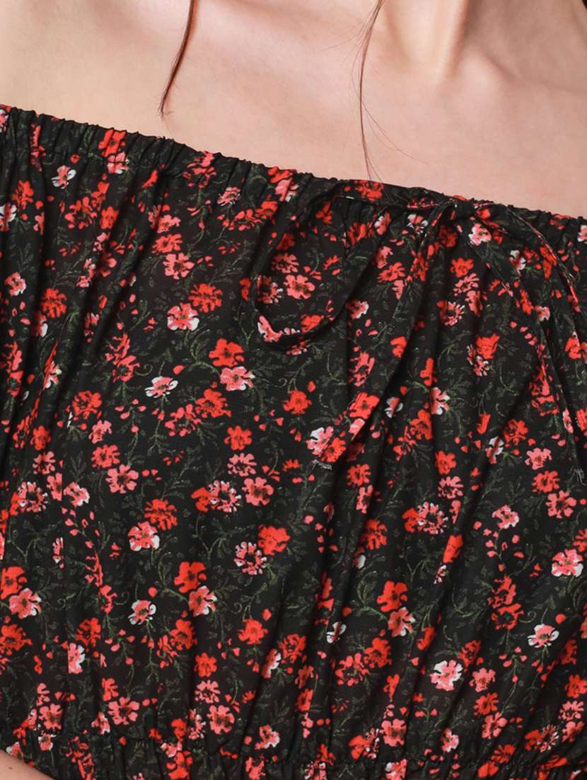 women printed off shoulder dress - 19408014 -  Standard Image - 3