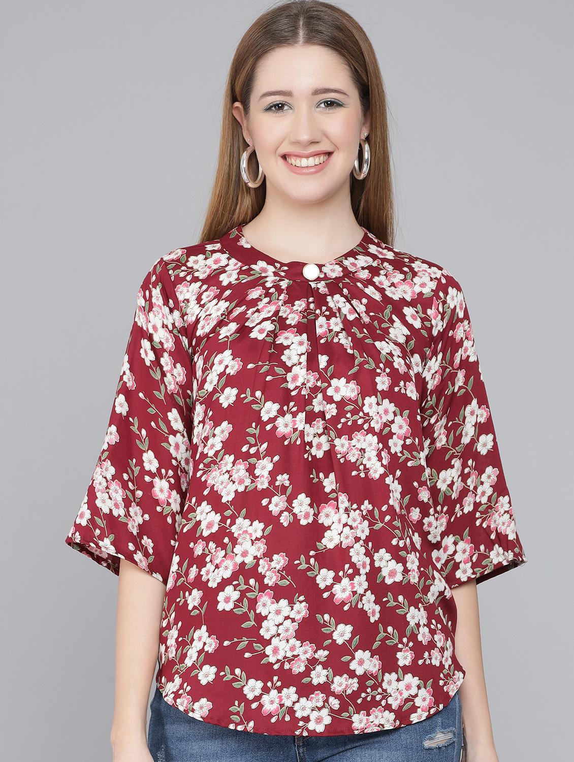 women's straight round neck top - 19408048 - Zoom Image - 0