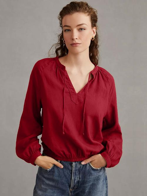 tie up neck regular top - 19408081 -  Standard Image - 0
