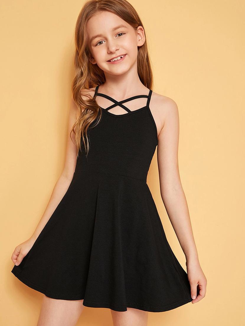 girls x neck sleeveless frock - 19408129 - Zoom Image - 0