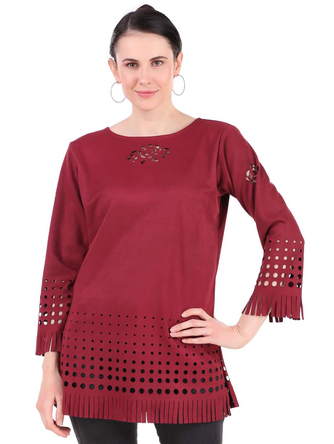 women's straight round neck top - 19408224 - Zoom Image - 0