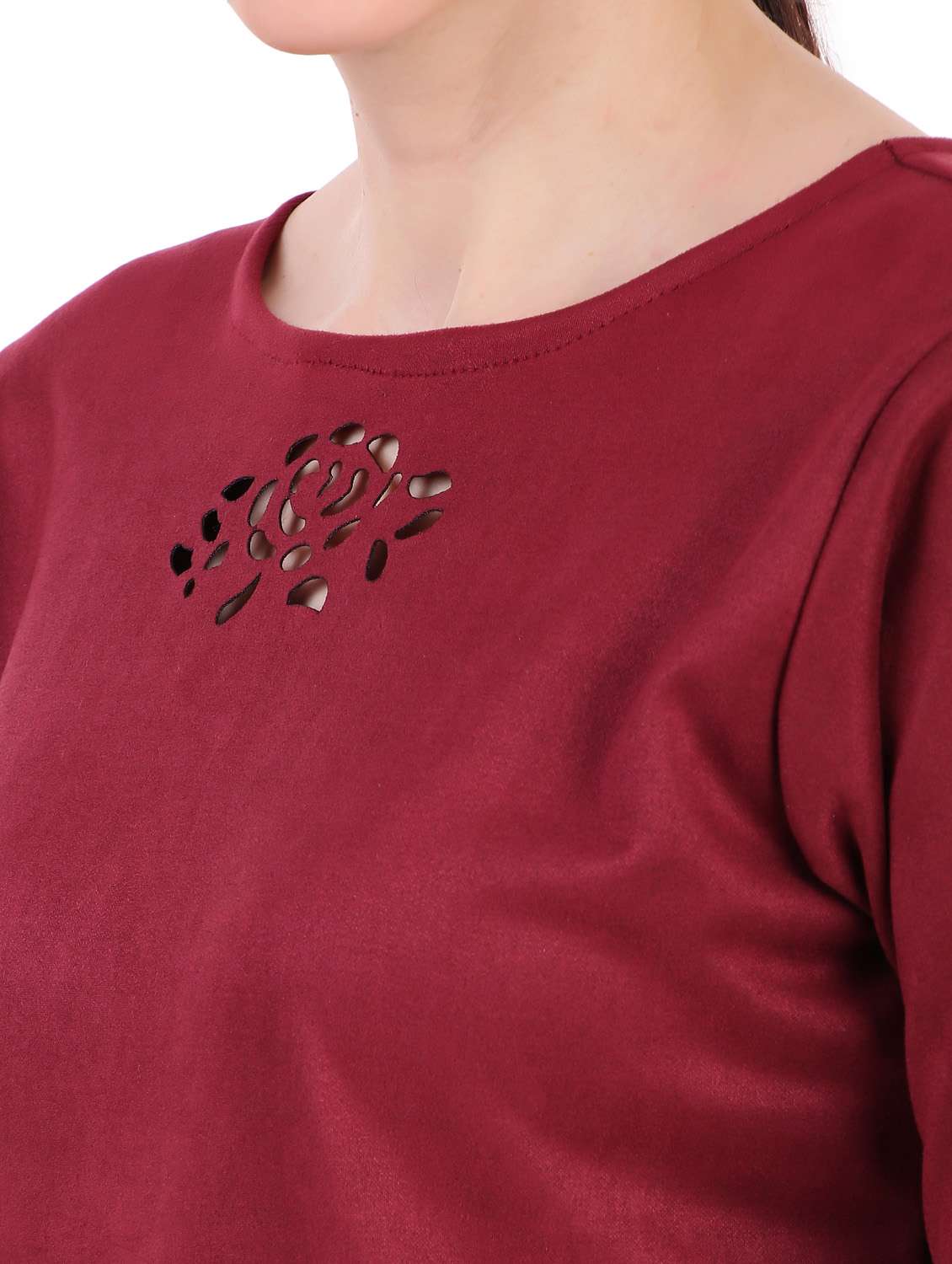 women's straight round neck top - 19408224 - Standard Image - 5