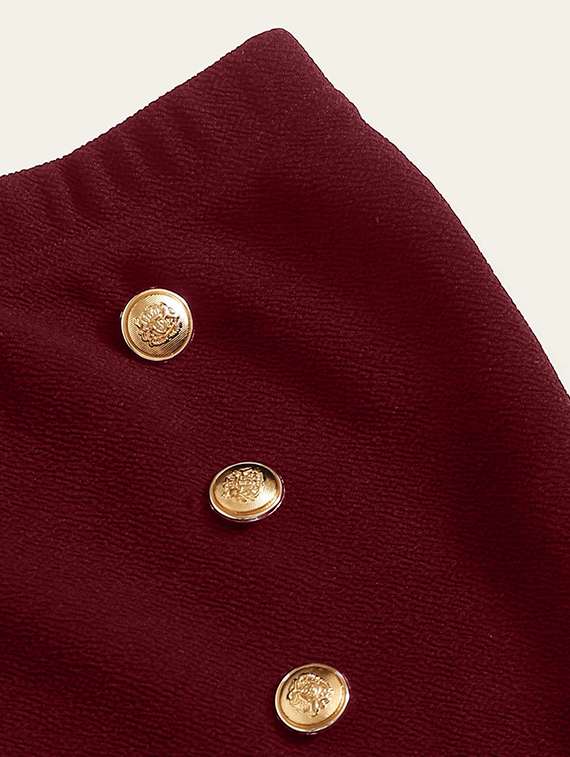 red cotton blend pencil skirt - 19408257 -  Standard Image - 3