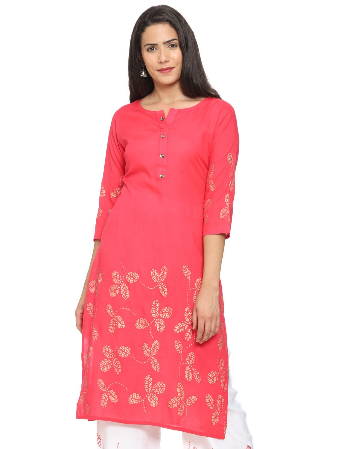 printed kurta and palazzo suit set - 19408274 - Standard Image - 3