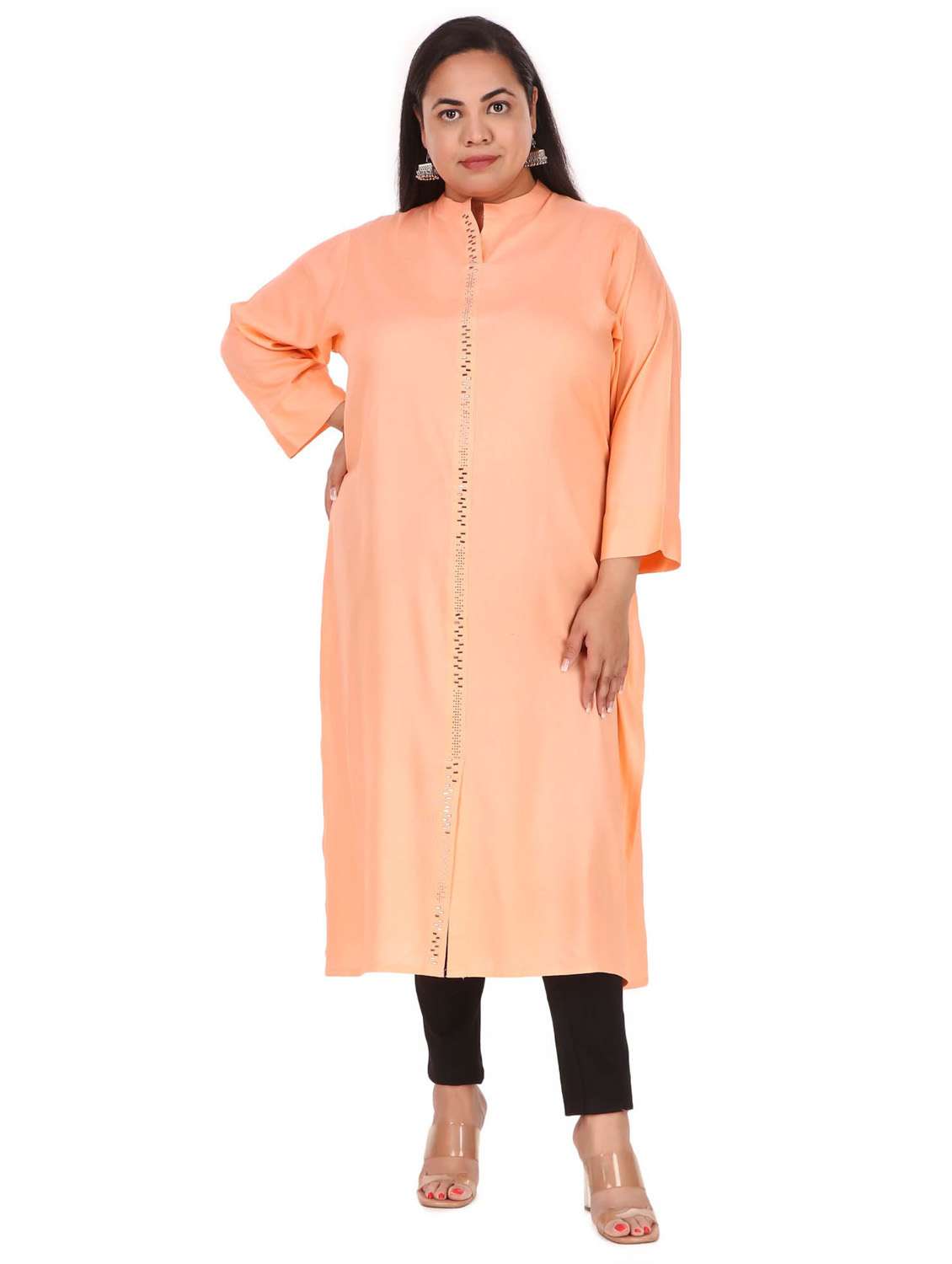 women solid straight kurta - 19408311 -  Zoom Image - 0