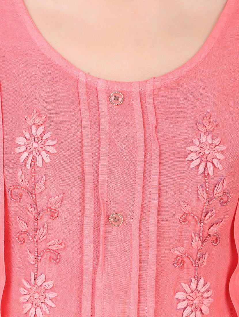 embroidered straight kurta - 19408313 - Standard Image - 3