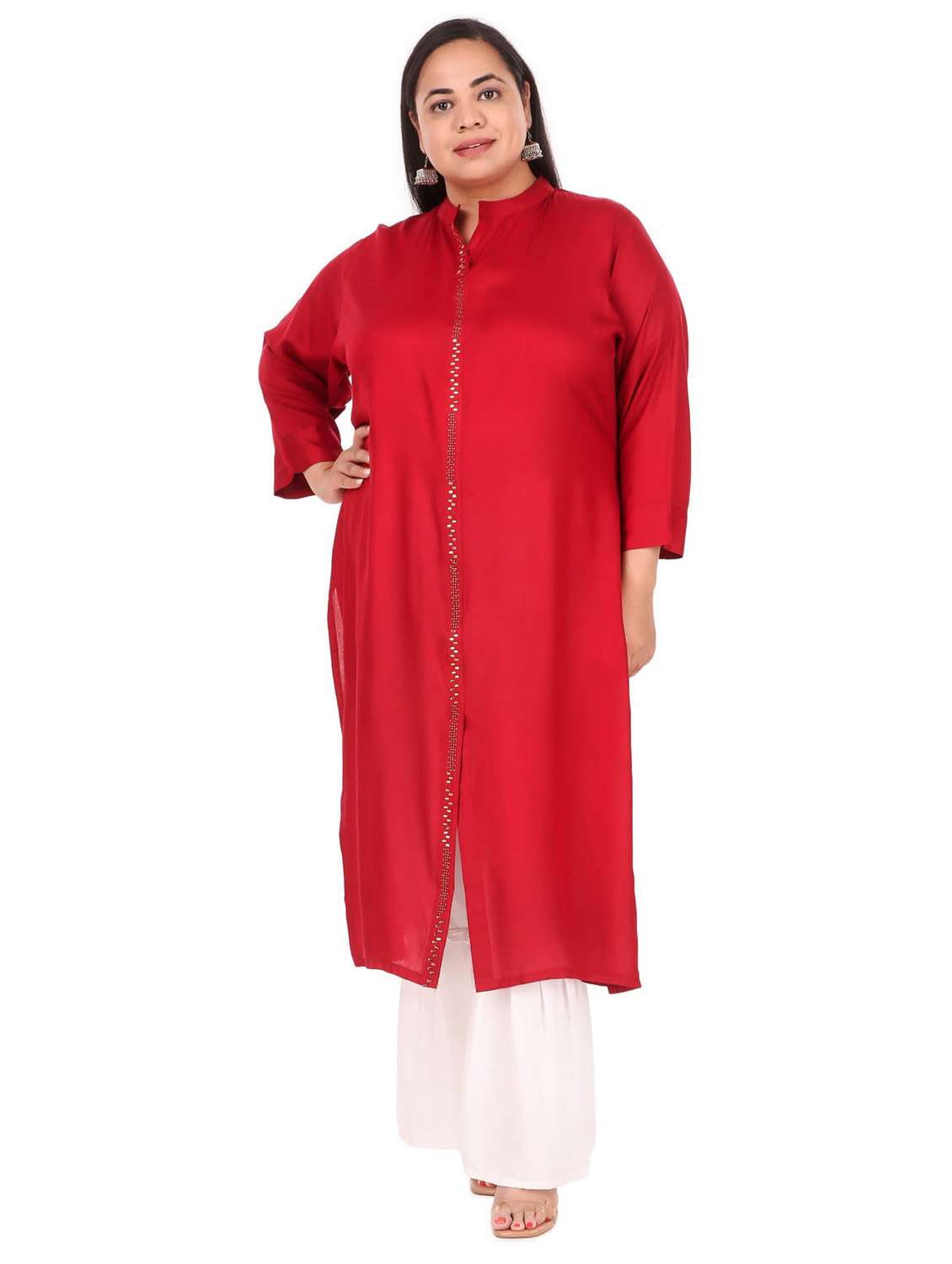 women solid straight kurta - 19408338 -  Zoom Image - 0