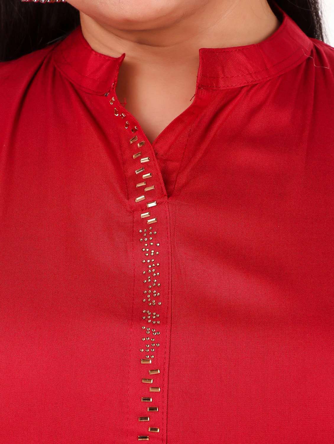 women solid straight kurta - 19408338 - Standard Image - 5