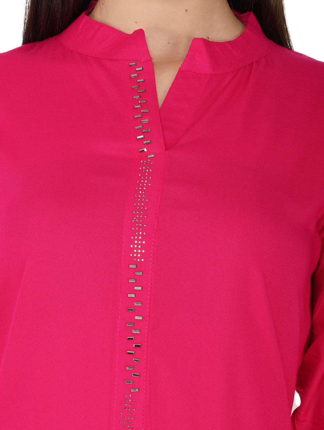 women solid straight kurta - 19408358 - Standard Image - 3