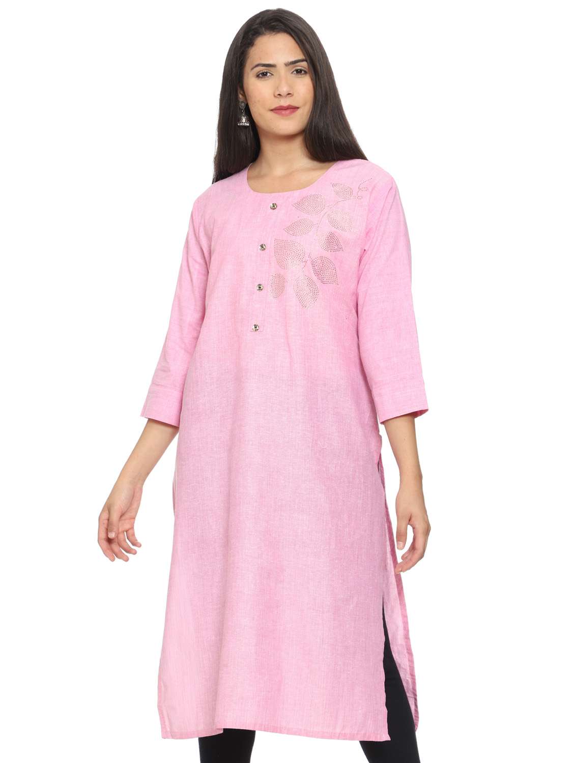women embroidered straight kurta - 19408387 -  Zoom Image - 0
