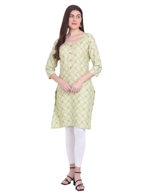 printed a-line kurta - 19408418 - Standard Image - 0