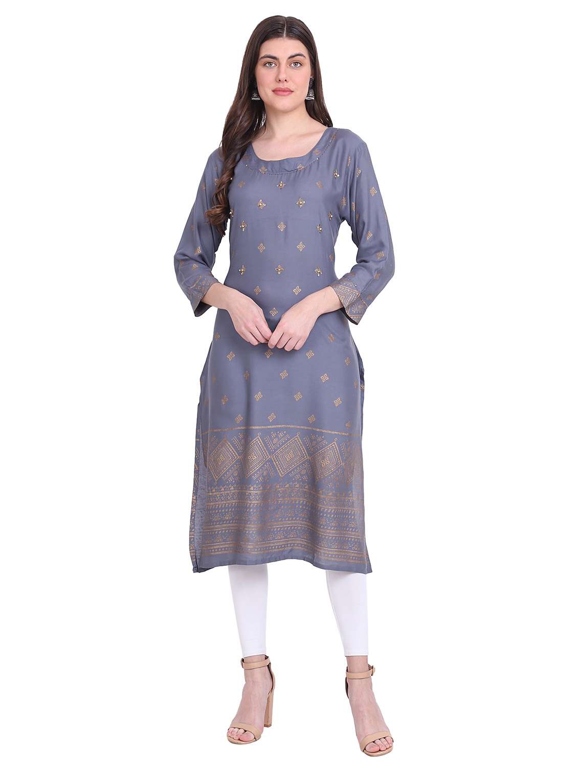 women printed straight kurta - 19408427 - Zoom Image - 0