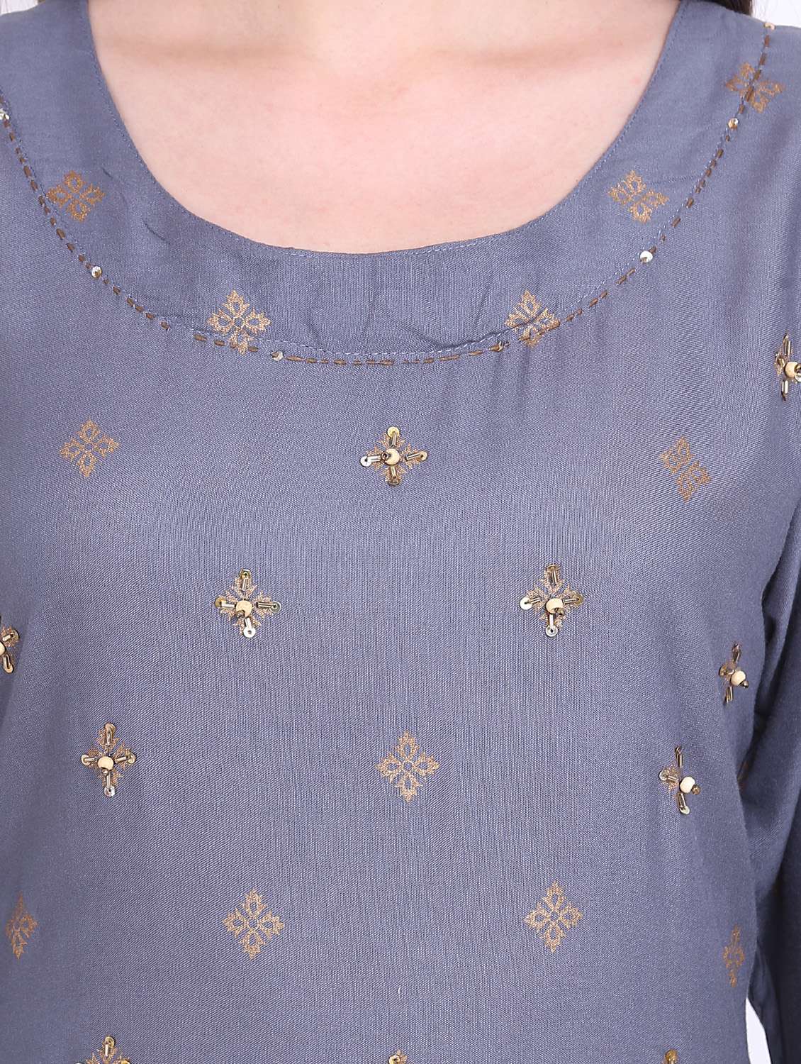 women printed straight kurta - 19408427 - Standard Image - 3