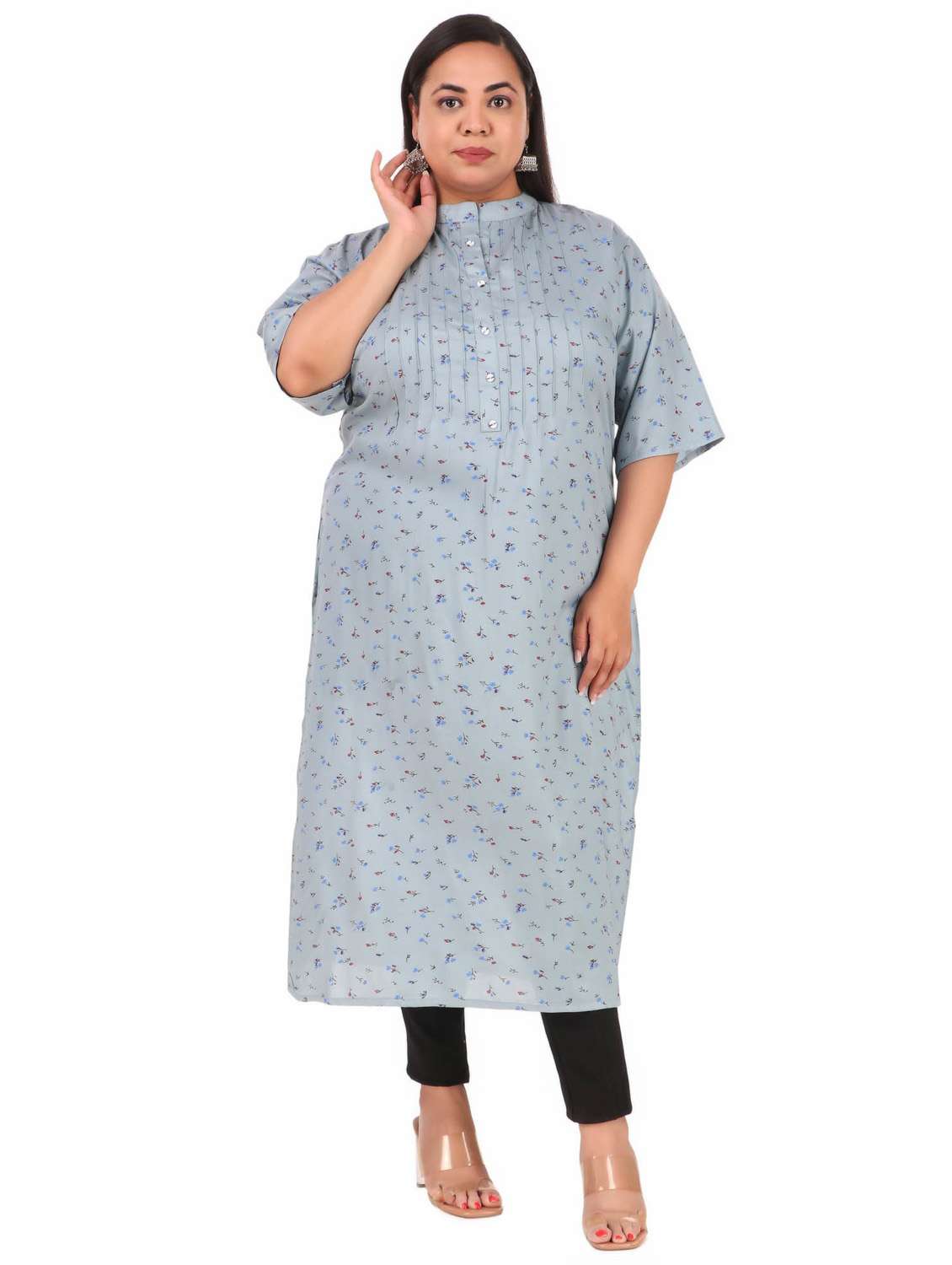 women printed straight kurta - 19408429 -  Zoom Image - 0