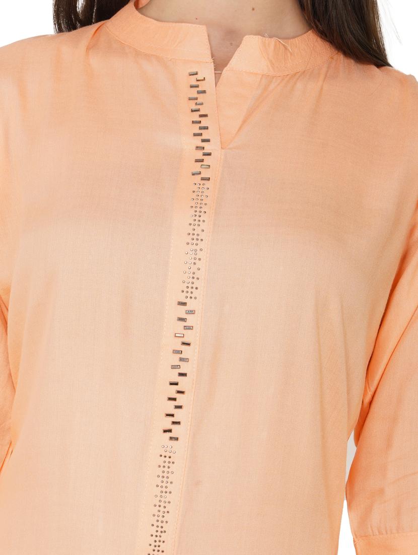 mandarin collar straight kurta - 19408458 - Standard Image - 3