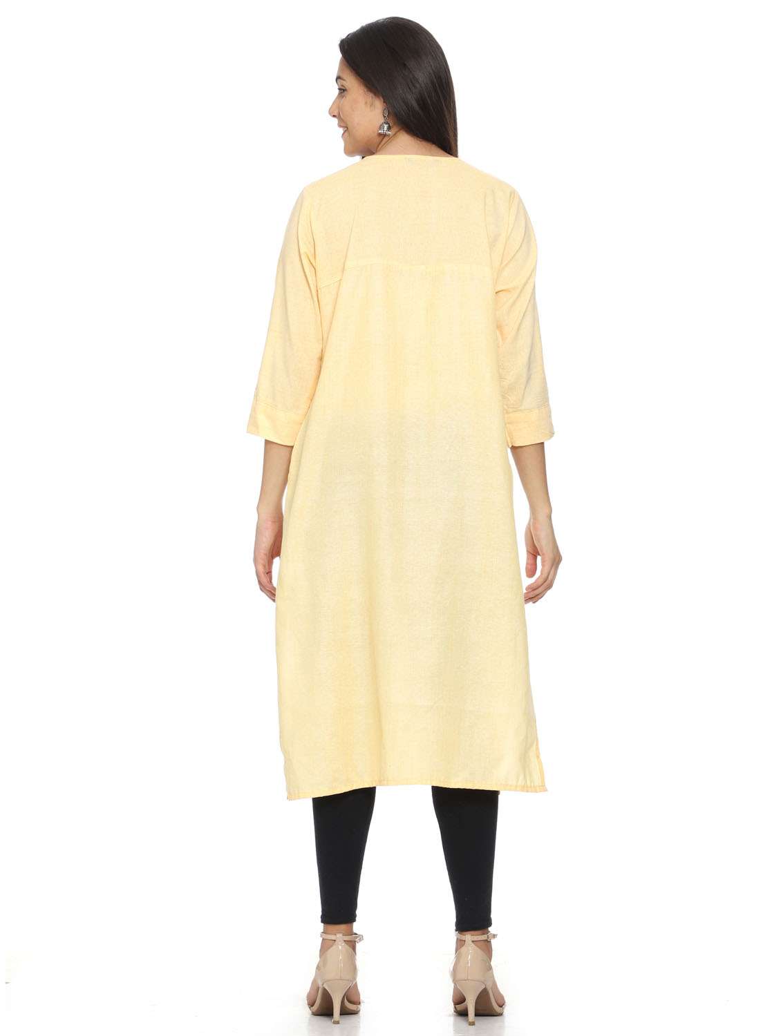 women printed straight kurta - 19408478 - Standard Image - 3