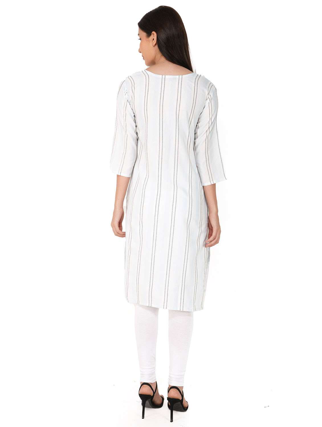 women printed straight kurta - 19408488 -  Standard Image - 3