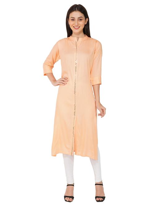 women solid straight kurta - 19408490 - Standard Image - 0