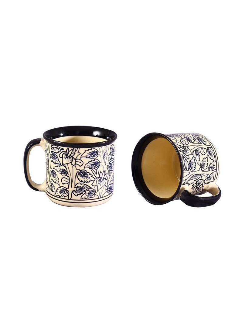 caffeine ceramic handmade black perru maggie mug (set of 2) - 19408670 -  Standard Image - 3