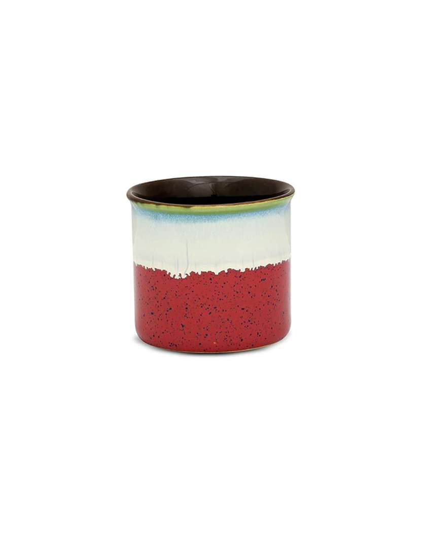 caffeine ceramic stoneware handmade white & coral peach maggie mug (set of 2) - 19408683 -  Standard Image - 3