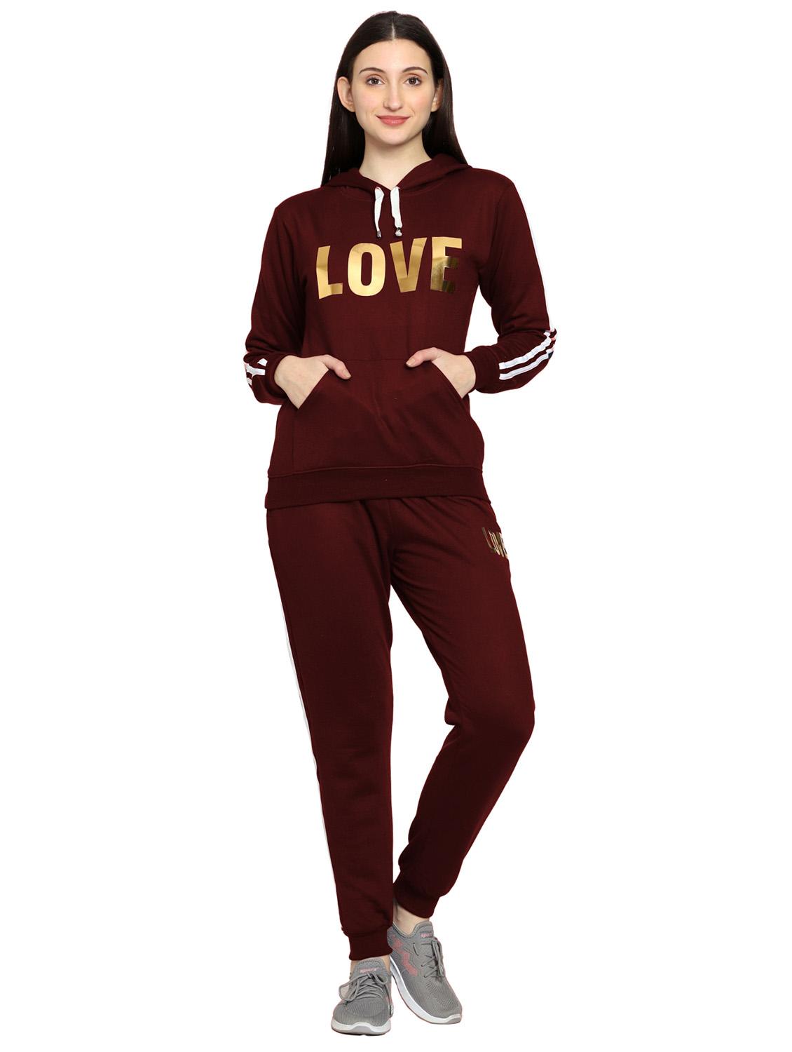 red fleece active wear set - 19408830 - Zoom Image - 0