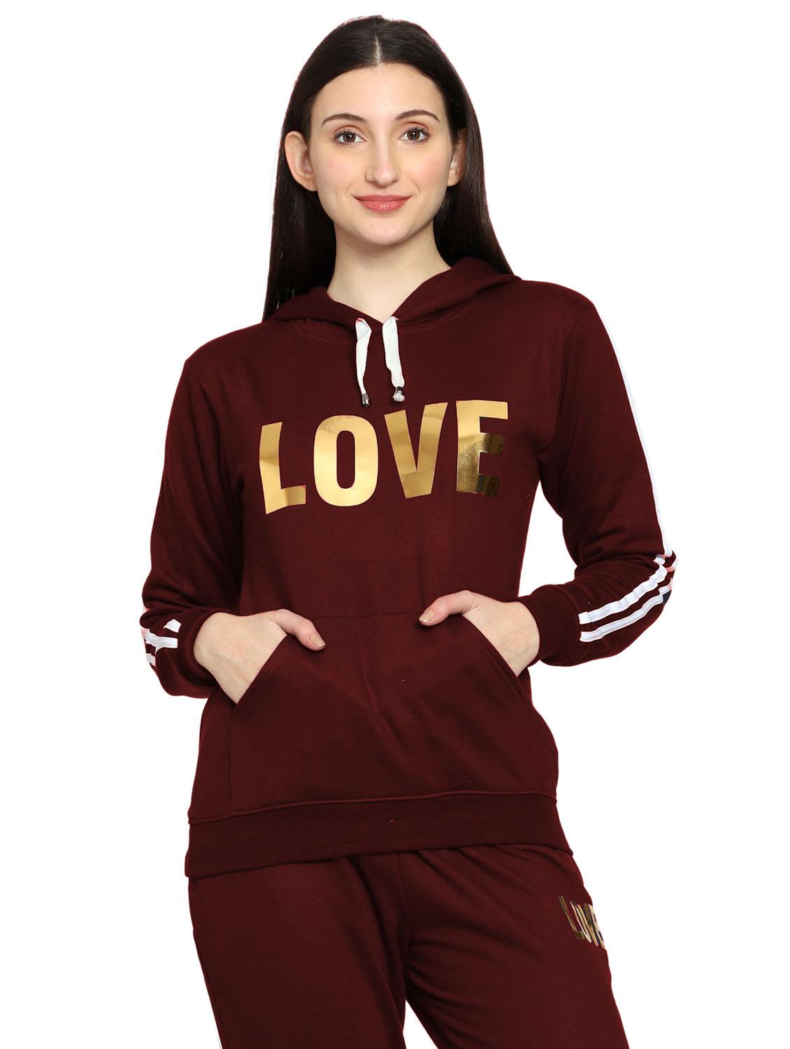 red fleece active wear set - 19408830 - Standard Image - 3