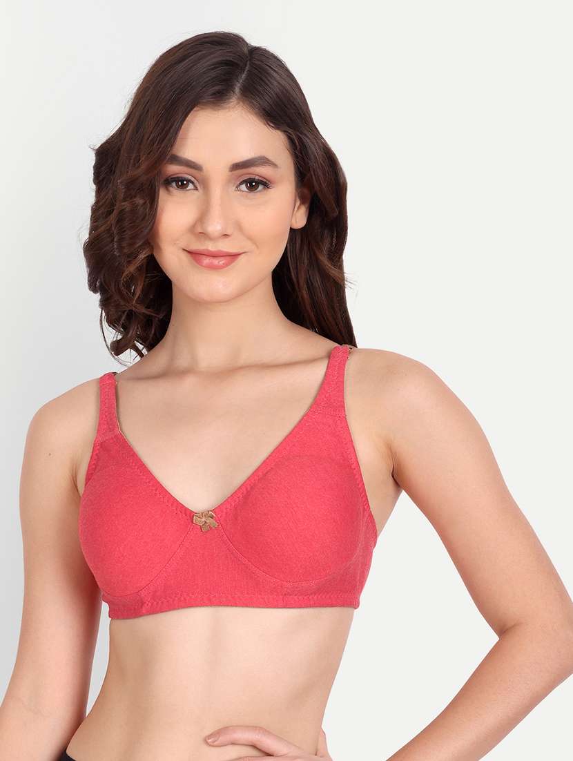 red cotton tshirt bra