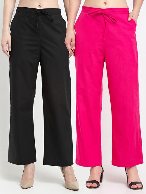 pack of 2 solid trousers - 19408983 -  Standard Image - 0