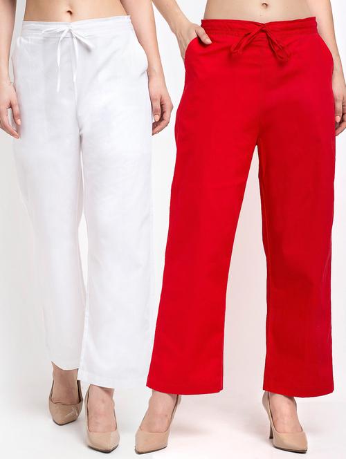 pack of 2 solid trousers - 19408990 -  Standard Image - 0