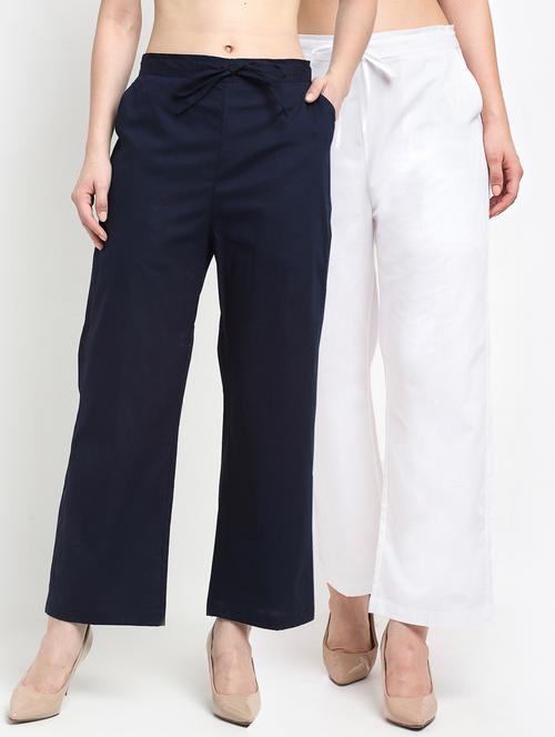 pack of 2 solid trousers - 19408995 -  Standard Image - 0