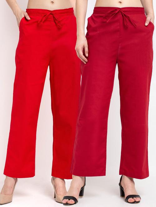 pack of 2 solid trousers - 19409002 -  Standard Image - 0