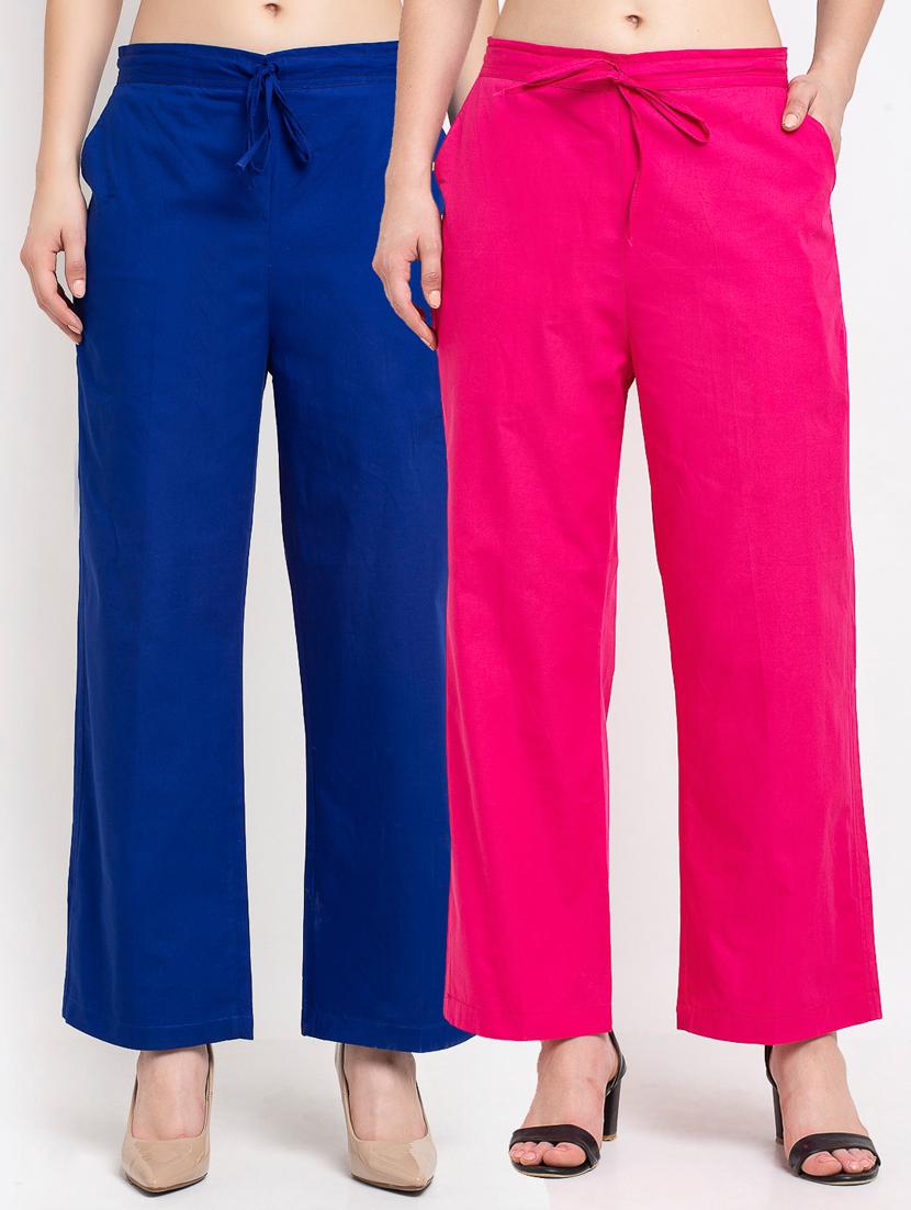 pack of 2 solid trousers - 19409007 -  Zoom Image - 0
