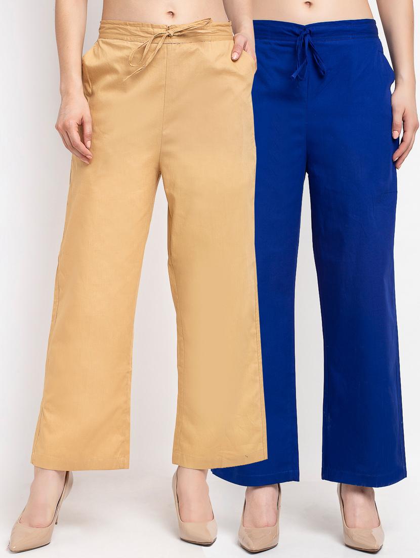 pack of 2 solid trousers - 19409008 -  Zoom Image - 0