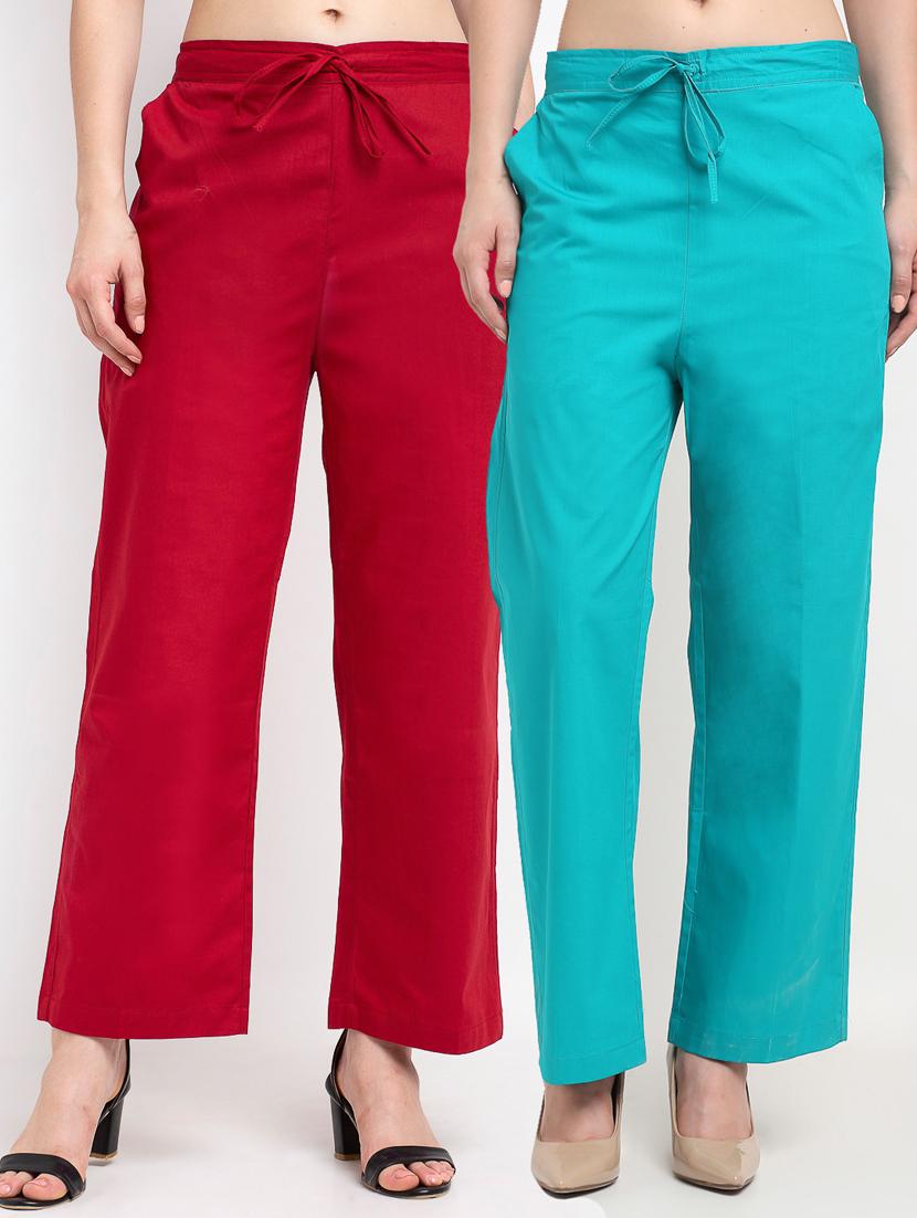 pack of 2 multi colored trousers - 19409026 -  Zoom Image - 0