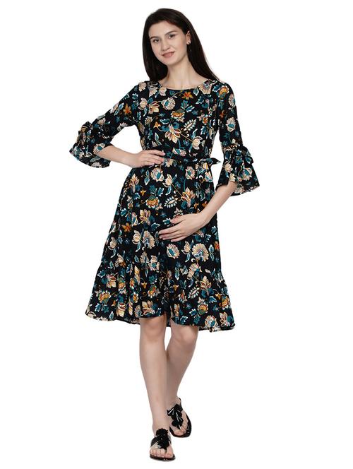 floral print fit & flare maternity dress - 19409286 -  Standard Image - 0