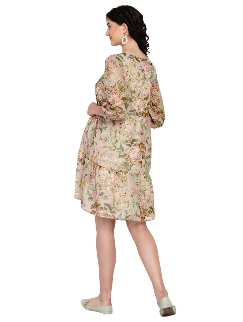 floral print a-line maternity dress - 19409329 - Standard Image - 3