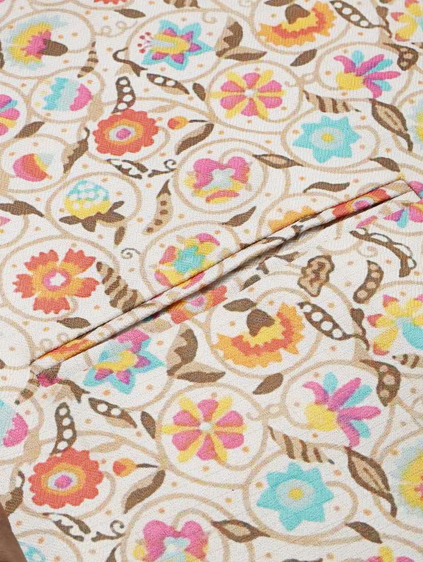 mandarin collar printed nehru jacket - 19409476 -  Standard Image - 5