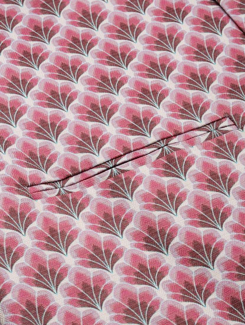 mandarin collar printed nehru jacket - 19409479 -  Standard Image - 5