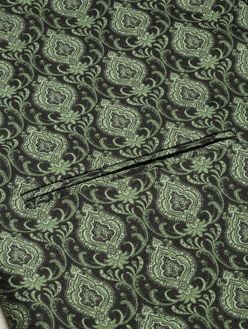 mandarin collar printed nehru jacket - 19409484 -  Standard Image - 5