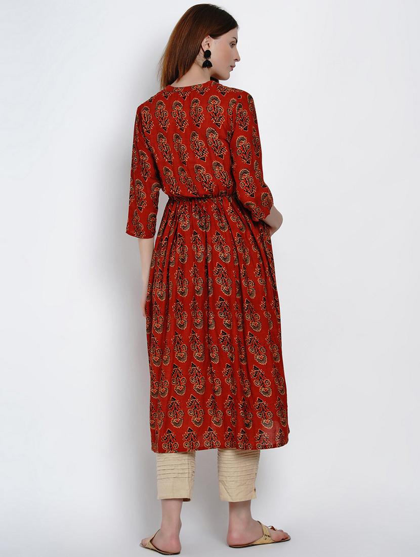 red printed maternity wear - 19409507 - Standard Image - 3