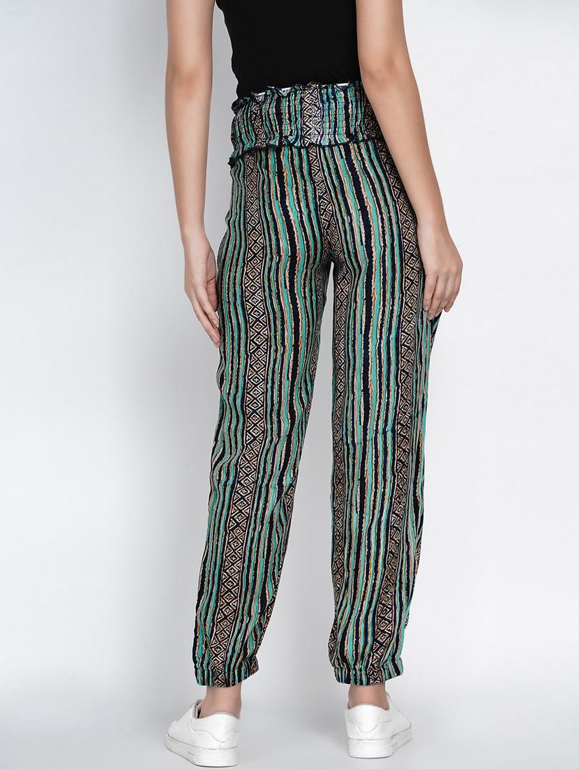 green striped rayon maternity jogger - 19409536 - Standard Image - 3