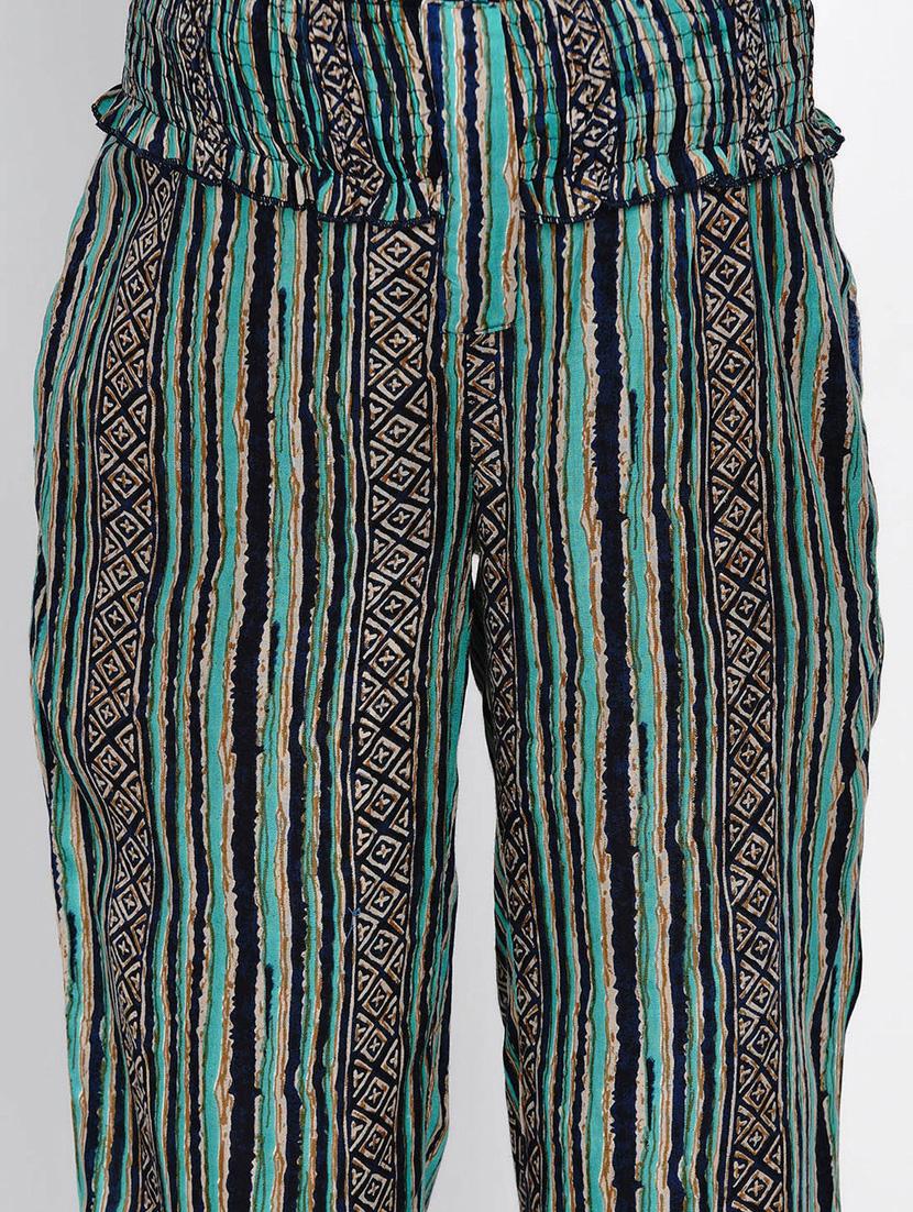 green striped rayon maternity jogger - 19409536 - Standard Image - 5