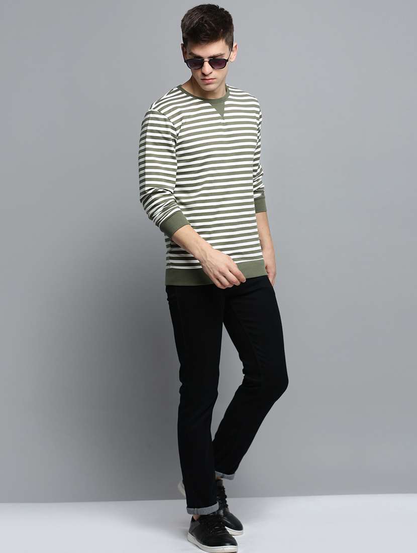 mens striped sweatshirt - 19409767 - Standard Image - 3