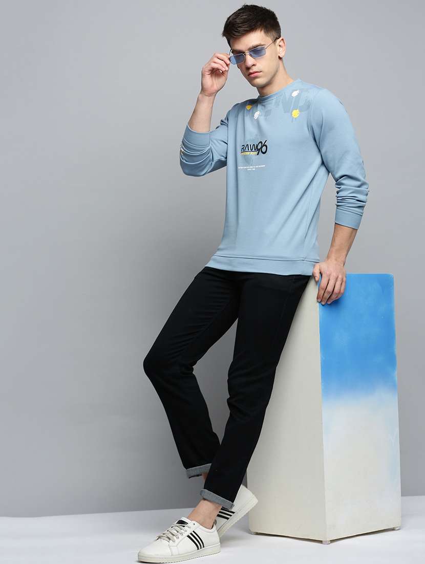 mens front print sweatshirt - 19409794 - Standard Image - 3