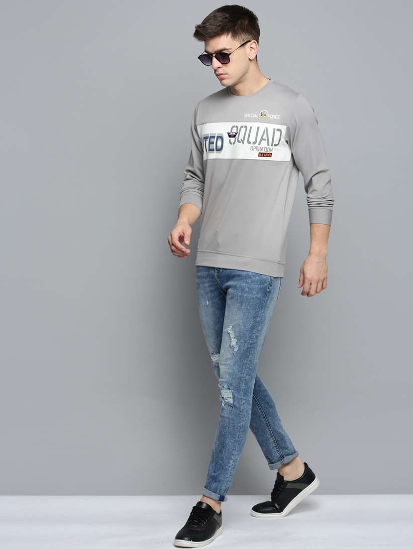 mens chest print sweatshirt - 19409805 -  Standard Image - 3