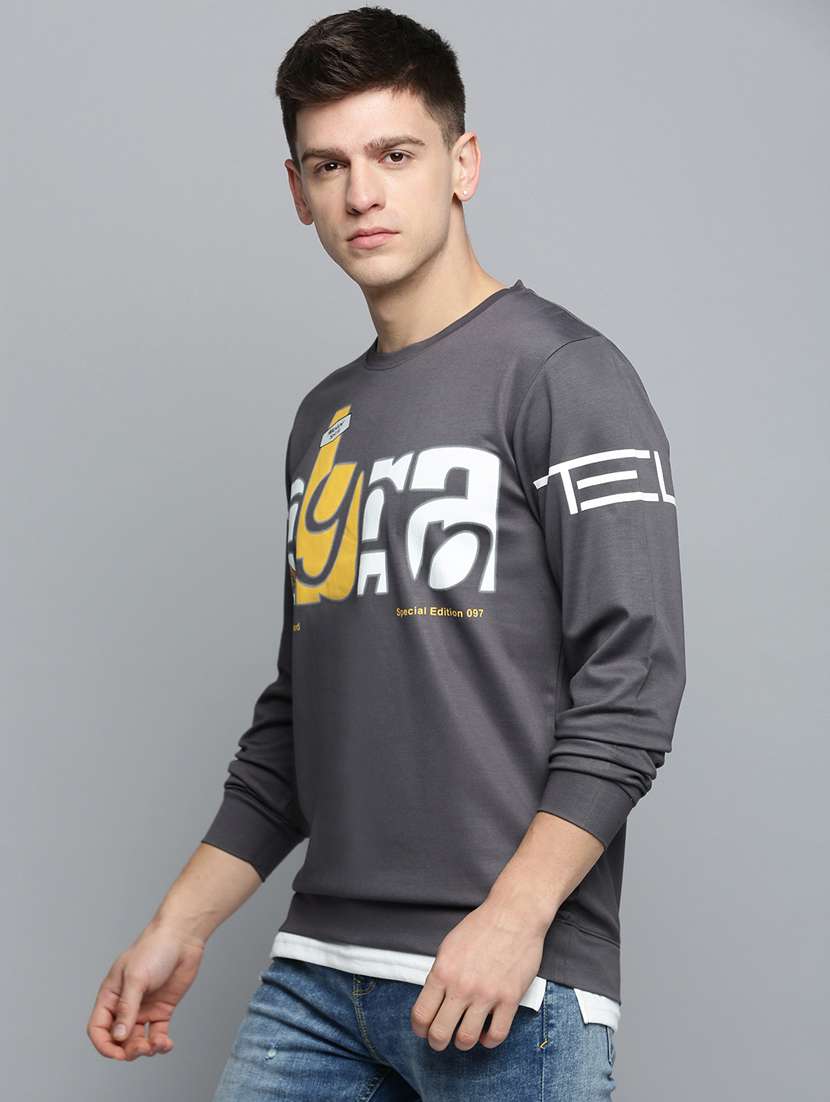 Buy online Grey Printed Sweatshirt from top wear for Men by Showoff for  ₹1179 at 63% off | 2023 Limeroad.com