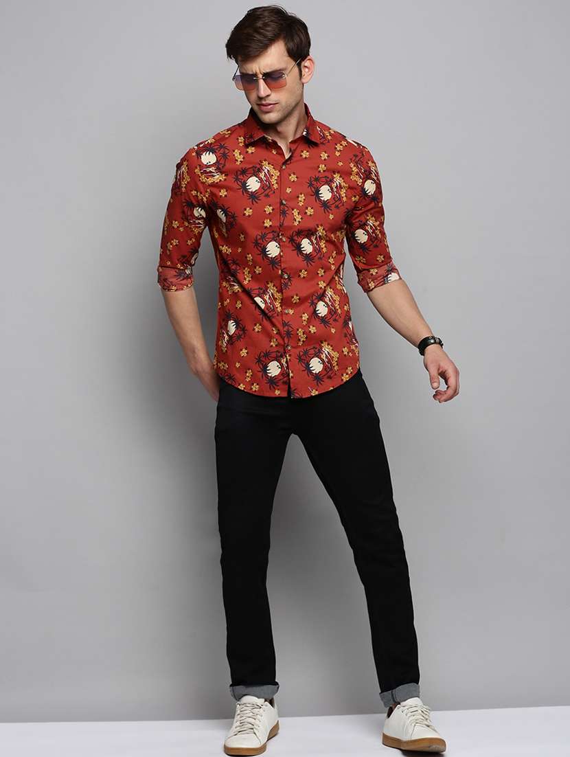 mens florals casual shirt - 19409862 - Standard Image - 3