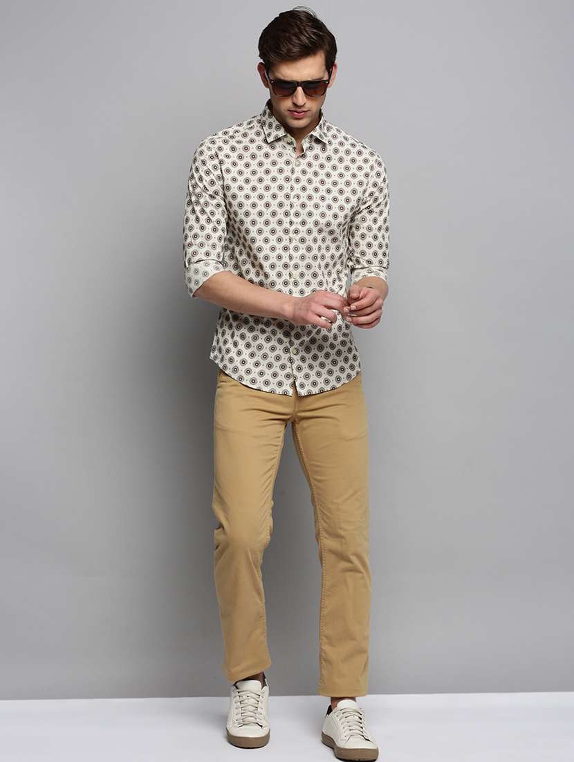mens printed casual shirt - 19409898 - Standard Image - 3