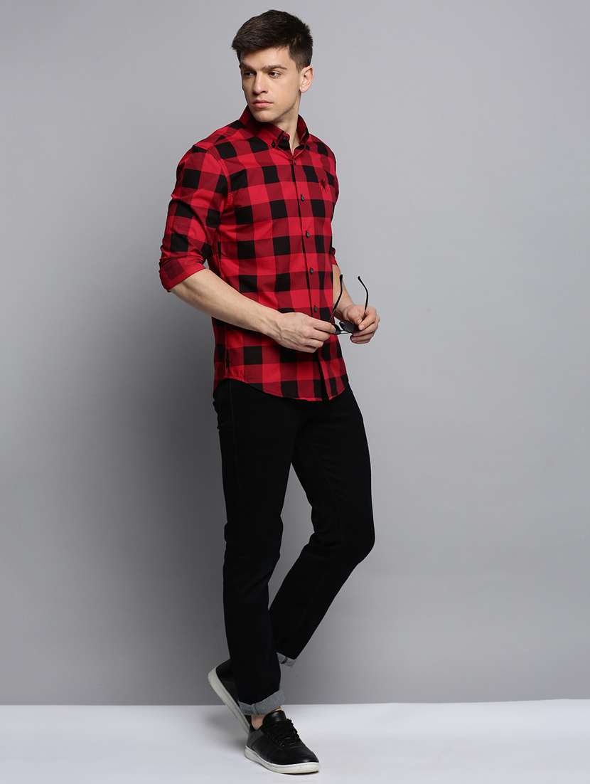 mens checks casual shirt - 19409959 -  Standard Image - 3